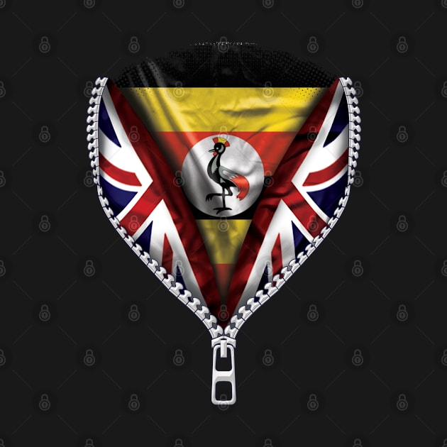 Ugandan Flag  Uganda Flag zipped British Flag - Gift for Ugandan From Uganda by Country Flags