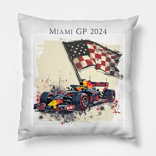 2024 Miami Grand Prix F1 T-Shirt - Merchandise | Unique F1 Tracks Design | Limited Edition | Perfect Gift for Miami F1 Fans Pillow