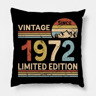 Vintage Since 1972 Limited Edition 51st Birthday Gift Vintage Men's Pillow