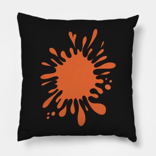 Orange color splash pop-art style Pillow