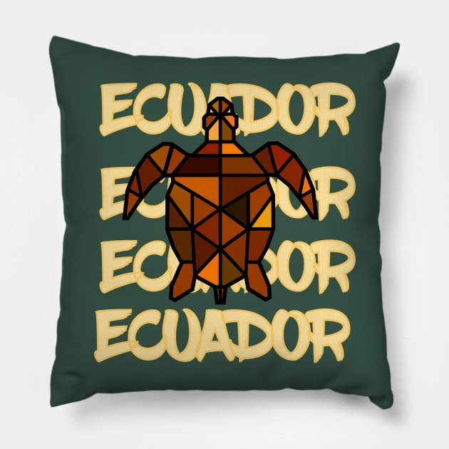 Tortuga Marina Ecuador Pillow by leeloolook