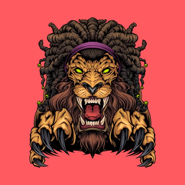 Lion with Dreadlocks by FlylandDesigns