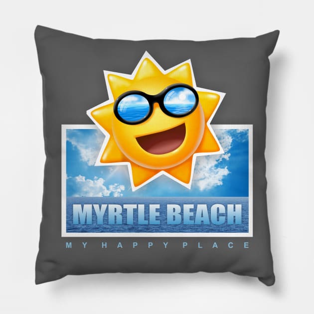 Myrtle Beach Pillow by Dale Preston Design