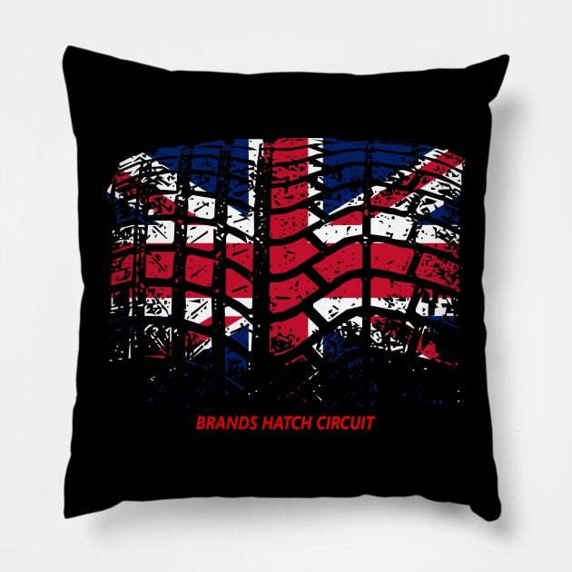 Brands Hatch Circuit Pillow by SteamboatJoe
