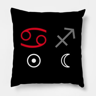 Cancer Sun Sagittarius Moon Zodiac Sign Pillow