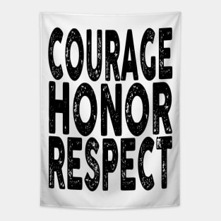 Courage, Honor, Respect Tapestry