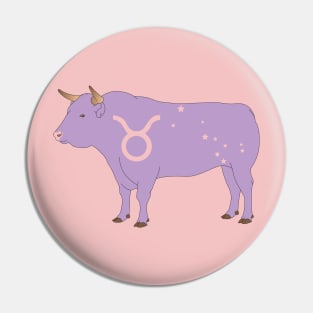 Taurus (Light Purple) Pin