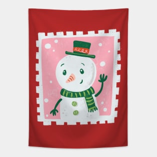 Snowman Stamp Tapestry