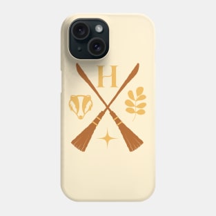 yellow badger house wizarding school logo Phone Case