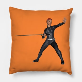 Girl with a sword Pillow