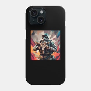 Soldier with gun Phone Case