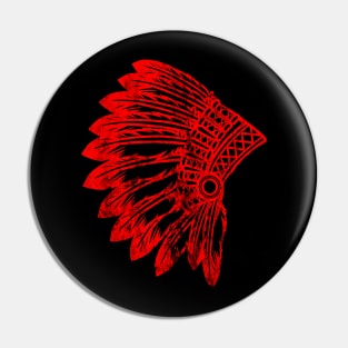 Native American Feather Headdress Indian Tribes Pride Pin