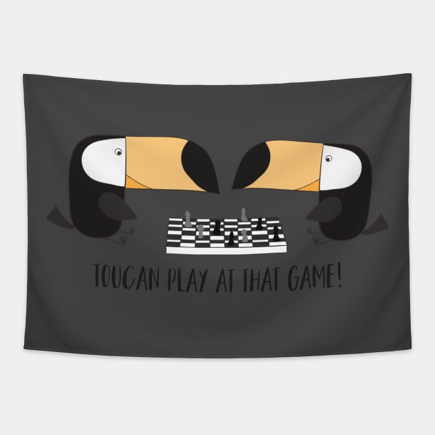 Toucan Play At That Game, Funny Toucan Tapestry by Dreamy Panda Designs