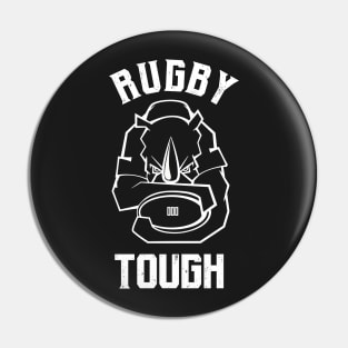 Rugby Tough Rhino Mascot Pin