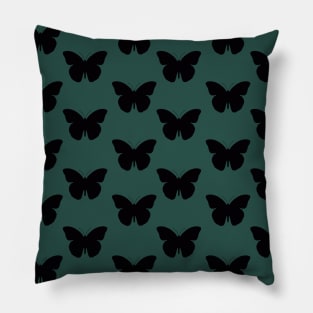 Black Butterflies Pattern Pillow