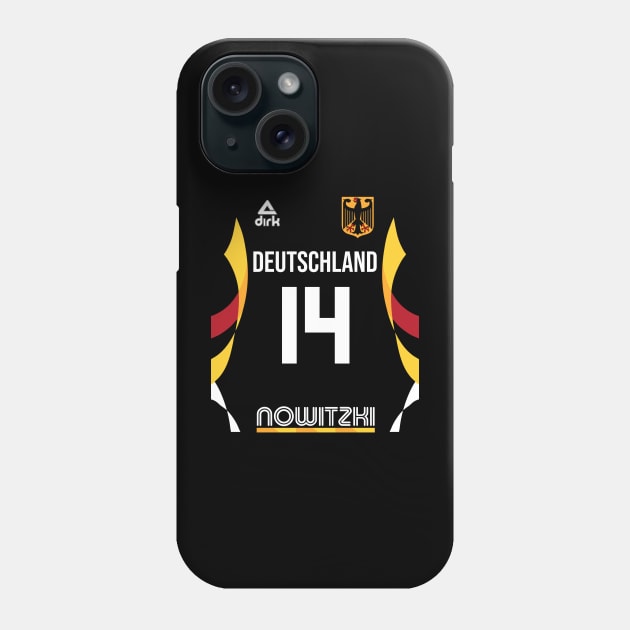 Dirk Nowitzki Retro Germany Euro National Basketball Fan Design Phone Case by darklordpug