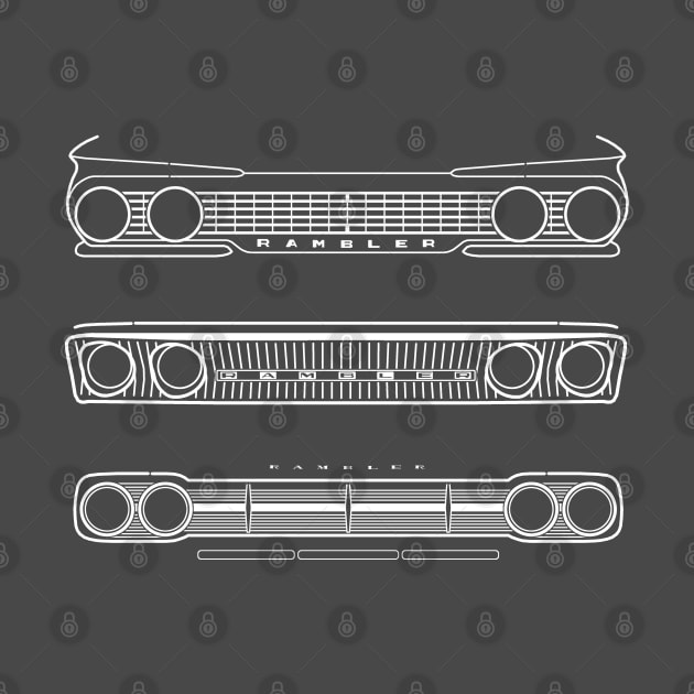 AMC Rambler Classic collector car evolution 1961-1966 white by soitwouldseem