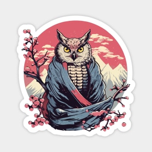 Owl Samurai Magnet