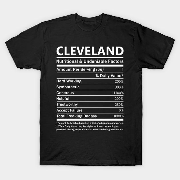 Unique Stylistic Tee Cleveland Indians T-Shirt Black L