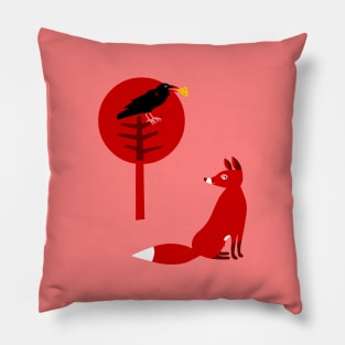 The Fox and the Raven Pillow