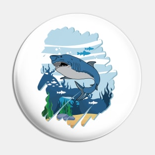 Shark For Boys Gifts Pin