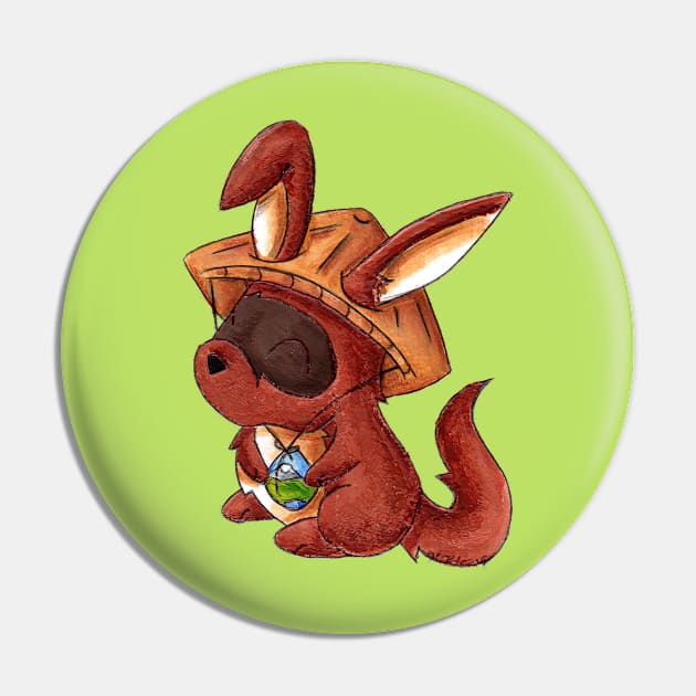 Tanukibunny Pin by KristenOKeefeArt