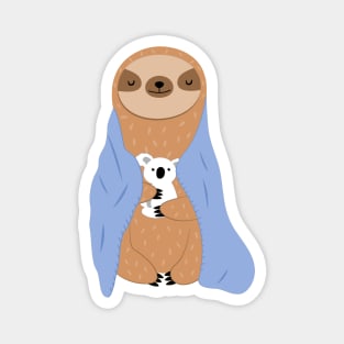 Sloth in a Blanket Magnet