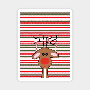 REINDEER Christmas Colors Magnet