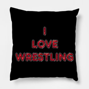 I Love Wrestling - Red Pillow