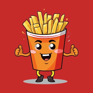 kawaii french fries T-Shirt cute potatofood T-Shirt