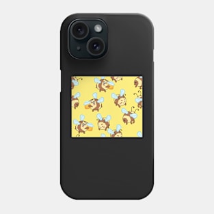 Bees on Yellow Phone Case