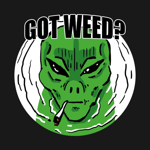 Got weed? smoking alien by Alien-thang