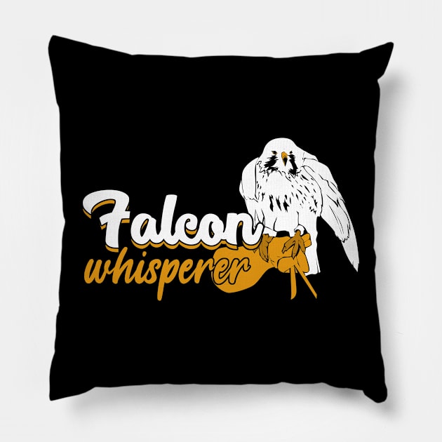 Falcon Whisperer Falconry Falconer Gift Pillow by Dolde08