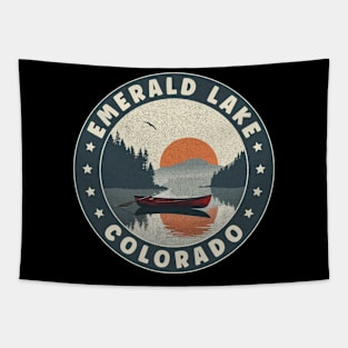 Emerald Lake Colorado Sunset Tapestry