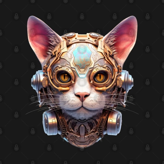 Bronze Bolt -The Steampunk Cyborg Cat by Lematworks