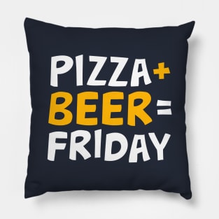 Pizza + beer = Friday. Pillow