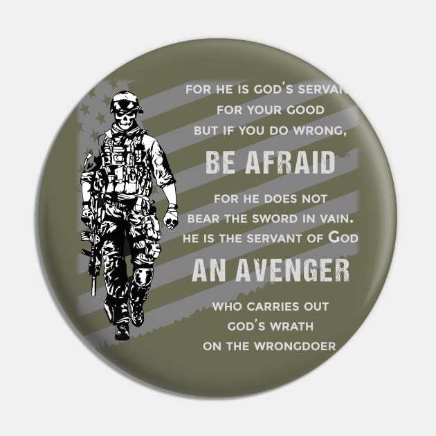 God's Servant Pin by Wykd_Life