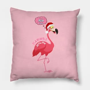 Christmas: Flamingle All The Way Pillow