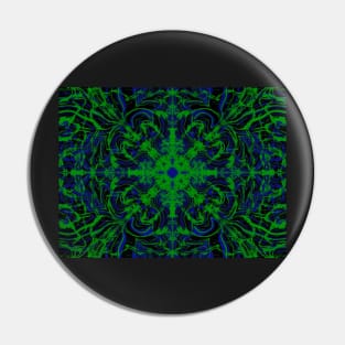 Trippy blue and green art Pin