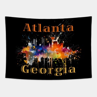 Atlanta Georgia City Skyline Tapestry