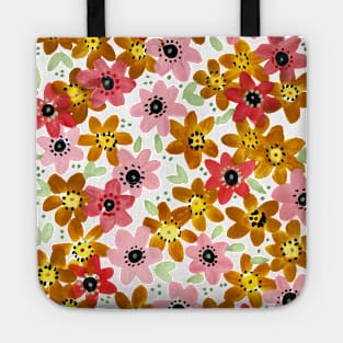 Golden Flowers Tote