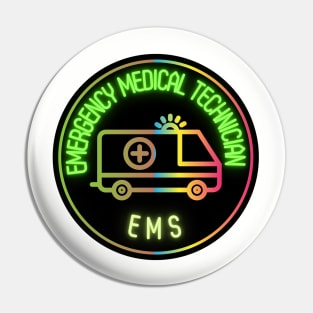 Neon emt first responder Pin