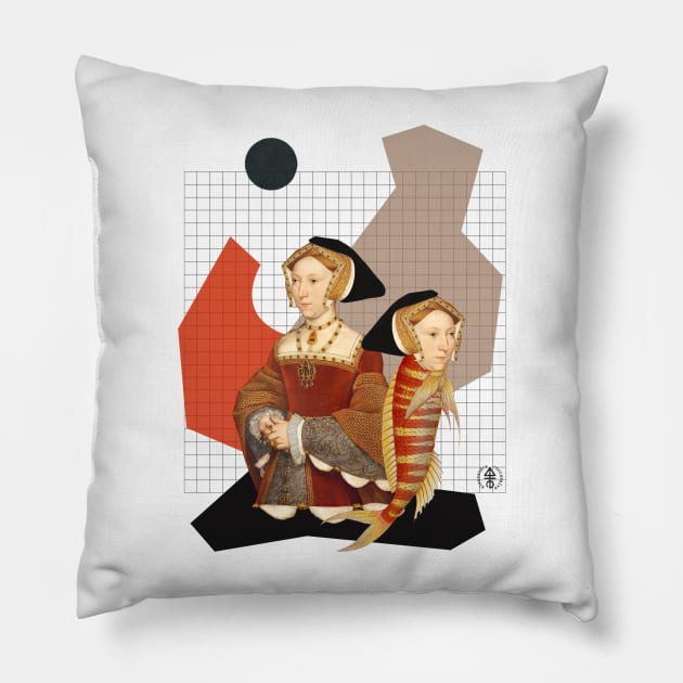 Hans Holbein the Younger, Jane Seymour queen of England Pillow by Alessandra Roccasalva