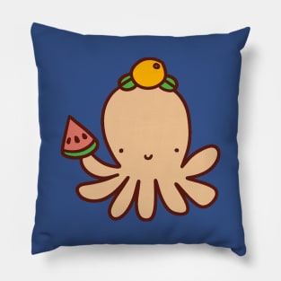 Watermelon Orange Octopus Pillow