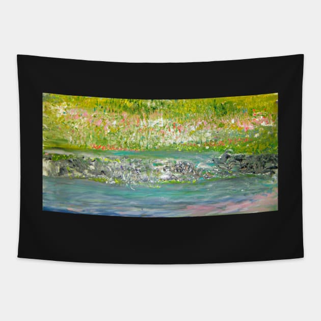 Come Sit (Meadow) Tapestry by colleenranney