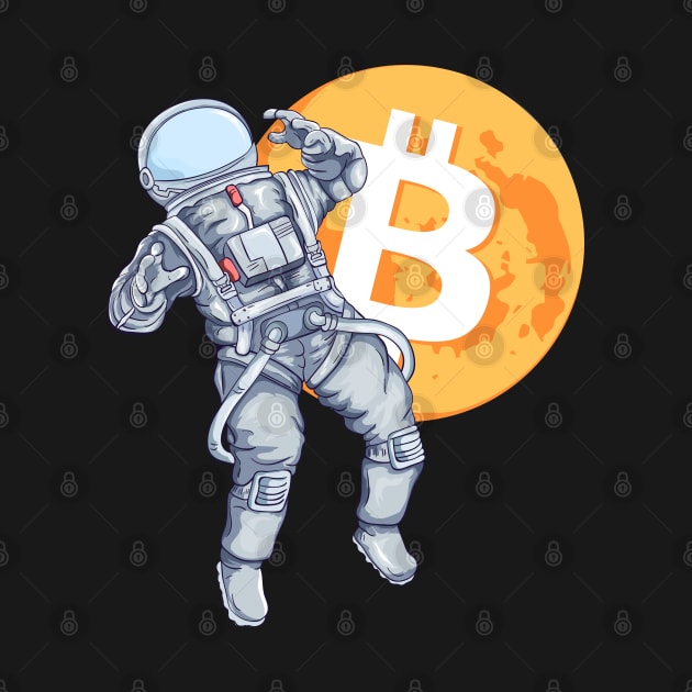 Bitcoin Cryptocurrency Astronaut by BitcoinSweatshirts