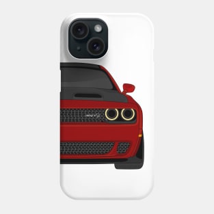 DODGE HELLCAT FRONT DARK-RED Phone Case