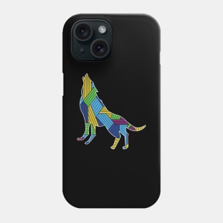 Funny Wolf Wolves Colorful T-Shirt Phone Case