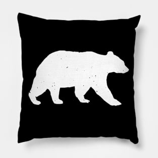 Distressed Vintage Bear Wild Nature Design Pillow