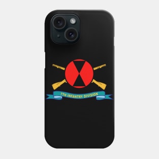 7th Infantry Division - SSI w Br - Ribbon X 300 Phone Case